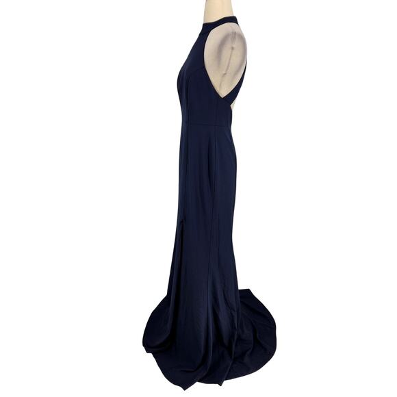 BHLDN Serephina Crepe Halter Maxi Dress – Midnight Navy SZ 6 - Picture 11 of 12